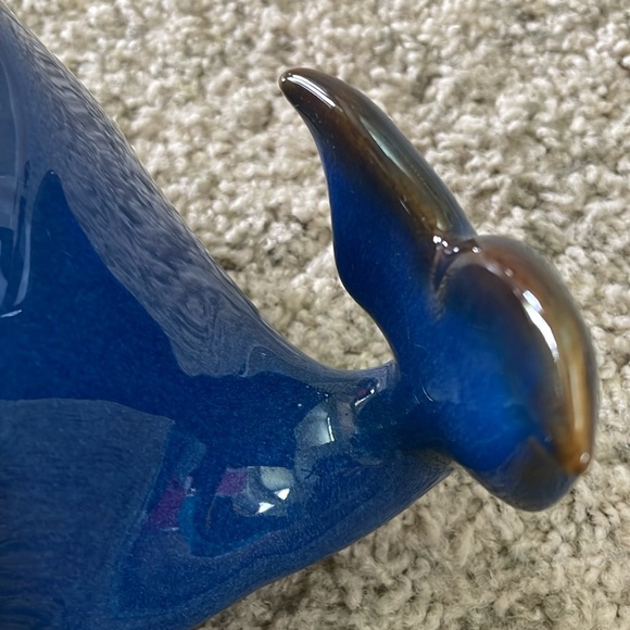 Bath and Body Works Blue Whale Ceramic 3 Wick Candle Holder Sea Beach *NEW* - Picture 5 of 6